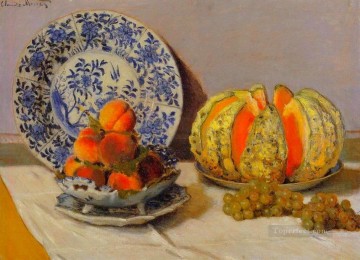 Still life Painting - Still Life with Melon Claude Monet